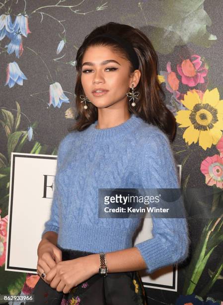 Zendaya at H&M x ERDEM Runway Show & Party at The Ebell Club of Los Angeles on October 18, 2017 in Los Angeles, California.