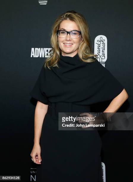 Adidas VP of Global Brand Communications, Alegra O'Hare attends 28th Annual Adweek Brand Genius Gala at Cipriani 25 Broadway on October 18, 2017 in...