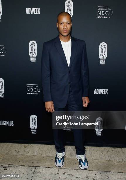 Fashion Designer, Shayne Oliver attends 28th Annual Adweek Brand Genius Gala at Cipriani 25 Broadway on October 18, 2017 in New York City.