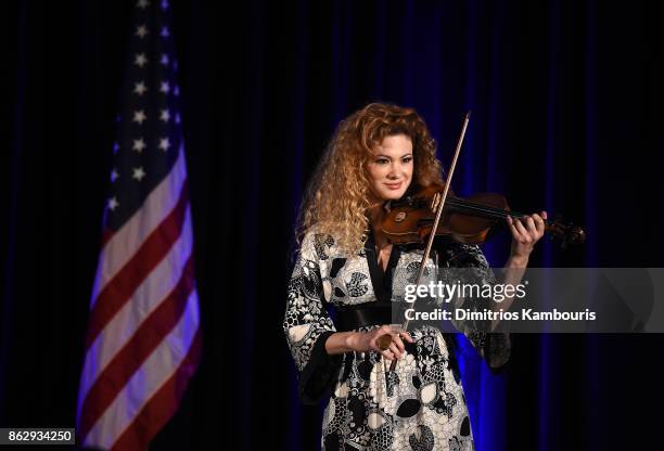 Grammy Award Winning Violinist and GoodWill Ambassador Of Music to the United Nations Miri Ben-Ari performs at "Change Begins Within: Healing The...