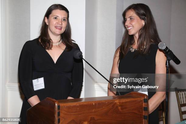 Elizabeth Batiuchok-Colon and Caroline Organisciak attend Single Parent Resource Center's 2017 Fall Fete at Cosmopolitan Club on October 18, 2017 in...