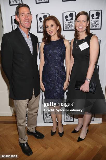 James Maney, Donna Murphy and Suzanne Manning attend Single Parent Resource Center's 2017 Fall Fete at Cosmopolitan Club on October 18, 2017 in New...