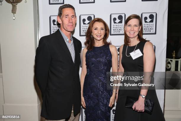 James Maney, Donna Murphy and Suzanne Manning attend Single Parent Resource Center's 2017 Fall Fete at Cosmopolitan Club on October 18, 2017 in New...