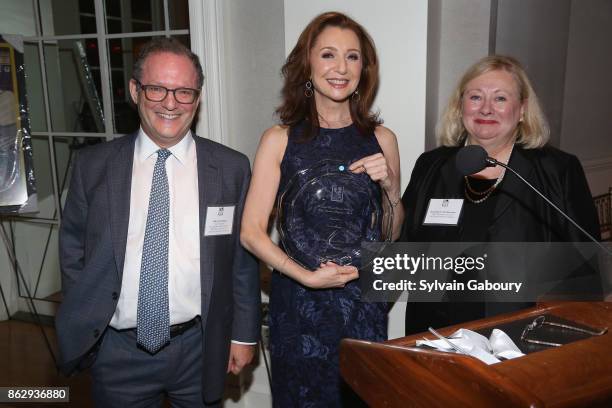 Alan Fuchsberg, Donna Murphy and Rosemarie Dackerman attend Single Parent Resource Center's 2017 Fall Fete at Cosmopolitan Club on October 18, 2017...