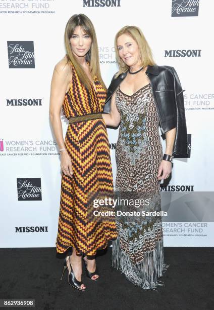 Jennifer Flavin and Janet Crown at SAKS FIFTH AVENUE and WOMENS CANCER RESEARCH FUND celebration of KEY TO THE CURE with MISSONI at Mr. Chow on...