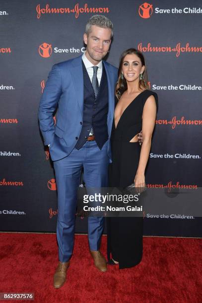 Ryan Serhant and Emilia Bechrakis of Bravo's Million Dollar Listing attend the 5th Annual Save the Children Illumination Gala at the American Museum...
