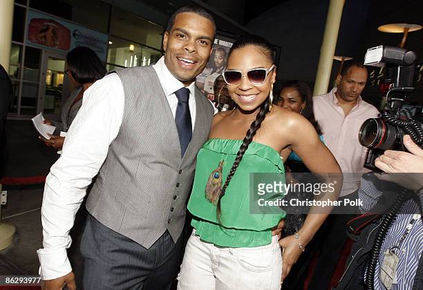 Director Benny Boom and Ashanti arrive to a special Los Angeles screening of "Next Day Air" at ArcLight Cinemas in Hollywood, CA on April 29, 2009.
