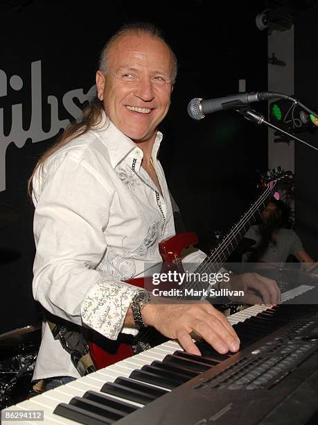 Mark Farner of Grand Funk Railroad performs at Rock 'n' Roll Fantasy Camp Gala Kickoff and All-Star Jam at the Gibson Showroom on April 29, 2009 in...