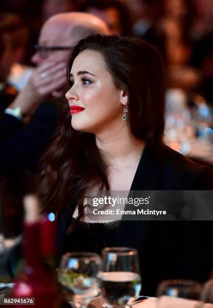 Katherine Langford attends the 6th Annual Australians in Film Award & Benefit Dinner at NeueHouse Hollywood on October 18, 2017 in Los Angeles,...