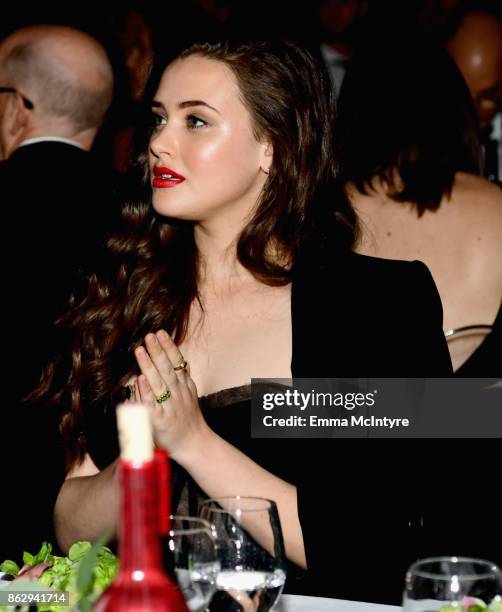 Katherine Langford attends the 6th Annual Australians in Film Award & Benefit Dinner at NeueHouse Hollywood on October 18, 2017 in Los Angeles,...