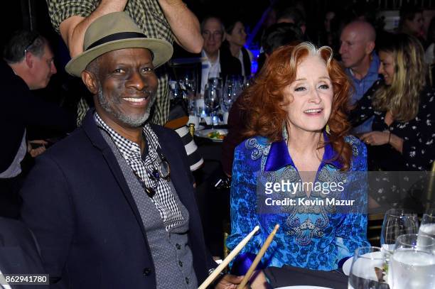 Keb' Mo' and Bonnie Raitt attend the Little Kids Rock Benefit 2017 at PlayStation Theater on October 18, 2017 in New York City.