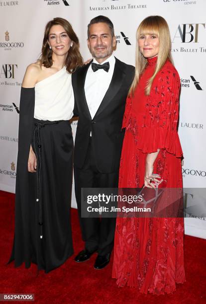 Writer/director Sofia Coppola, designer Marc Jacobs and Amy Astley attend the 2017 American Ballet Theatre Fall gala at David H. Koch Theater at...