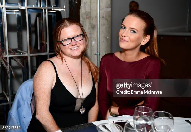 Charlotte Larsen and Jade Albany attend the 6th Annual Australians in Film Award & Benefit Dinner at NeueHouse Hollywood on October 18, 2017 in Los...