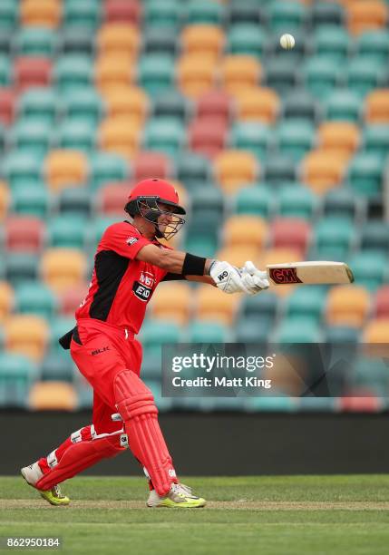 Jake Weatherald of the Redbacks bats during the JLT One Day Cup match between South Australia and Victoria at Blundstone Arena on October 19, 2017 in...