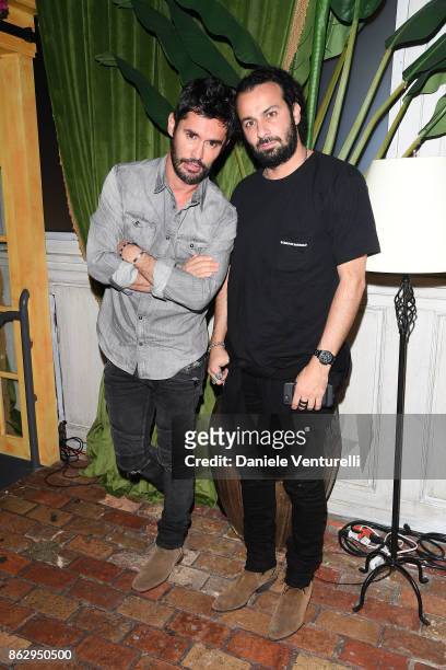 Jean-Bernard Fernandez-Versini and Eli Azran attend the Intimissimi Grand Opening Party on October 18, 2017 in New York, United States.