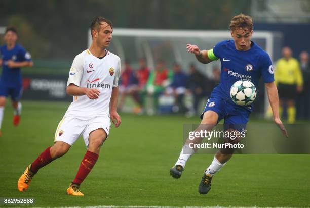 Luke McCormick of Chelsea Under 19s during UEFA Youth League match between Chelsea Under 19s against AS Roma Under 19s at Cobham Training Ground...