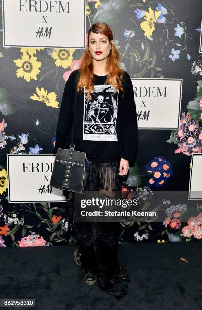 Ioanna Gika at H&M x ERDEM Runway Show & Party at The Ebell Club of Los Angeles on October 18, 2017 in Los Angeles, California.