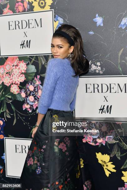 Zendaya at H&M x ERDEM Runway Show & Party at The Ebell Club of Los Angeles on October 18, 2017 in Los Angeles, California.