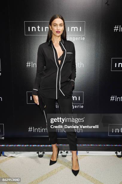 Irina Shayk attends the Intimissimi Grand Opening on October 18, 2017 in New York, United States.