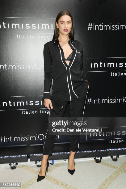 Irina Shayk attends the Intimissimi Grand Opening on October 18, 2017 in New York, United States.