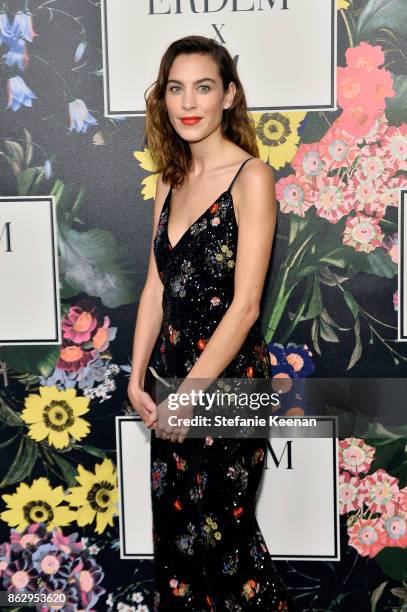 Alexa Chung at H&M x ERDEM Runway Show & Party at The Ebell Club of Los Angeles on October 18, 2017 in Los Angeles, California.