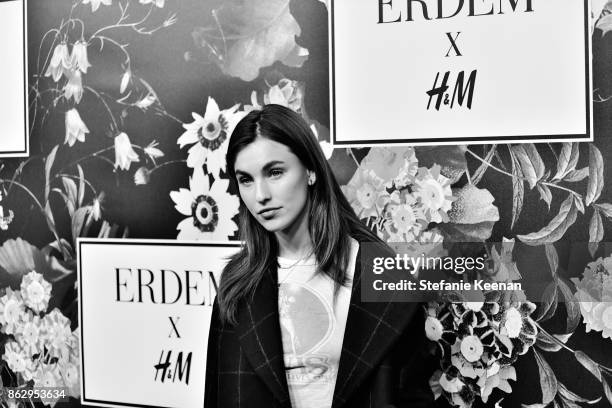 Rainey Qualley at H&M x ERDEM Runway Show & Party at The Ebell Club of Los Angeles on October 18, 2017 in Los Angeles, California.