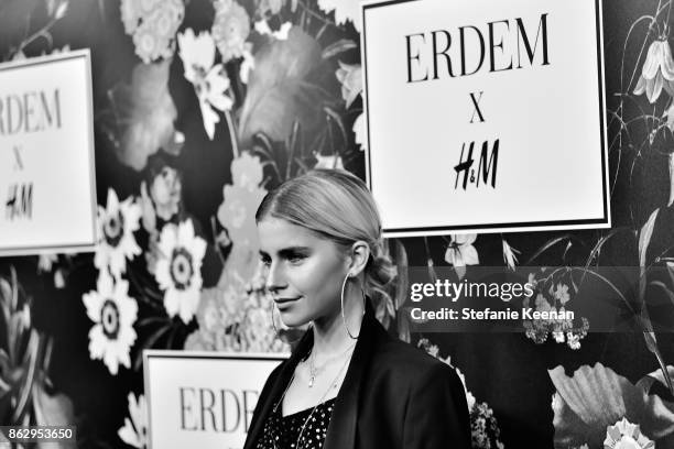 Caroline Daur at H&M x ERDEM Runway Show & Party at The Ebell Club of Los Angeles on October 18, 2017 in Los Angeles, California.