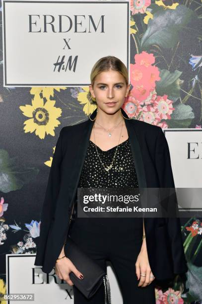 Caroline Daur at H&M x ERDEM Runway Show & Party at The Ebell Club of Los Angeles on October 18, 2017 in Los Angeles, California.