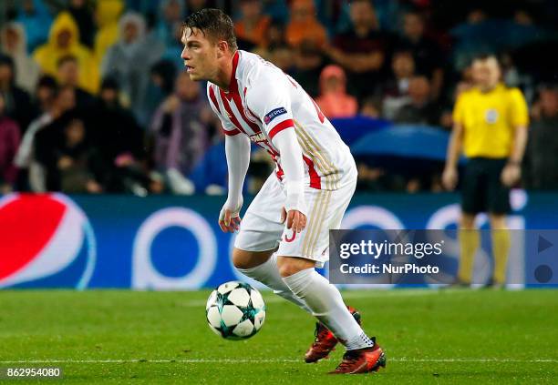 Alberto Botia during Champions League match between FC Barcelona v Olympiakos FC , in Barcelona, on October 18, 2017.