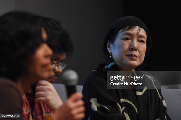 Japanese actress Kaori Momoi attending a press conference to promote the film 'The Room' and speak about of the Discrimination at Memory and...