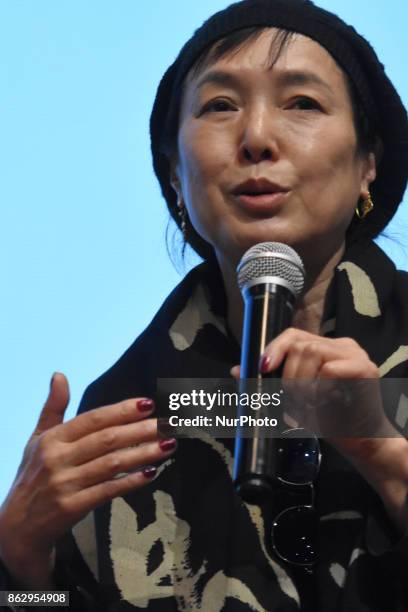 Japanese actress Kaori Momoi attending a press conference to promote the film 'The Room' and speak about of the Discrimination at Memory and...