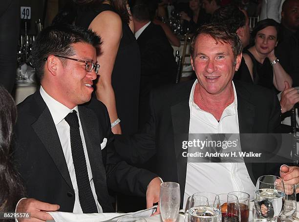 Fashion designer Peter Som and Hal Rubenstein attend the 2009 Parsons Fashion Benefit honoring Calvin Klein, Inc.'s Tom Murry and Francisco Costa at...