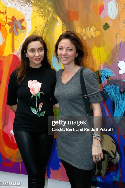 Princess de Ligne la Tremoille, Isabella Rosselini and Diane de Polignac attend the FIAC 2017 - International Contemporary Art Fair : Press Preview...