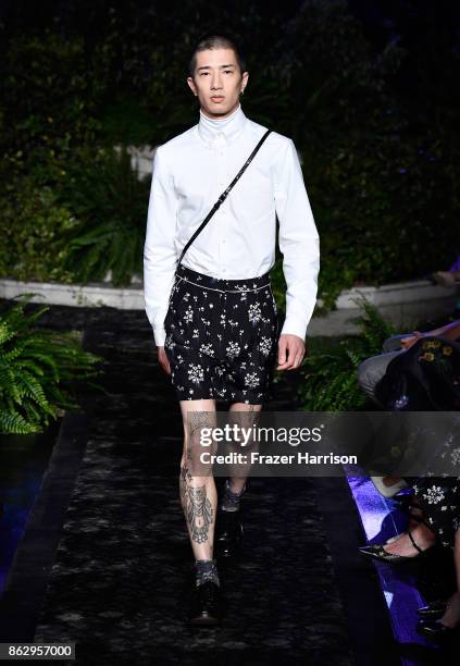 Model Nathaniel Dam at H&M x ERDEM Runway Show Party at The