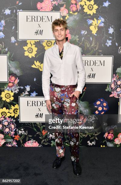 Neels Visser at H&M x ERDEM Runway Show & Party at The Ebell Club of Los Angeles on October 18, 2017 in Los Angeles, California.