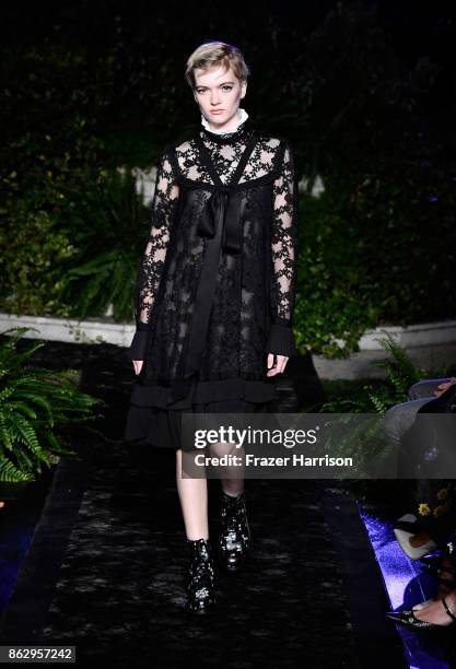 Model Ruth Bell at H&M x ERDEM Runway Show & Party at The Ebell Club of Los Angeles on October 18, 2017 in Los Angeles, California.