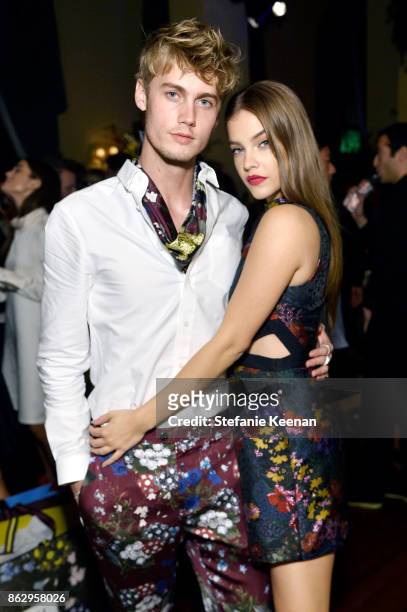 Neels Visser and Barbara Palvin at H&M x ERDEM Runway Show & Party at The Ebell Club of Los Angeles on October 18, 2017 in Los Angeles, California.