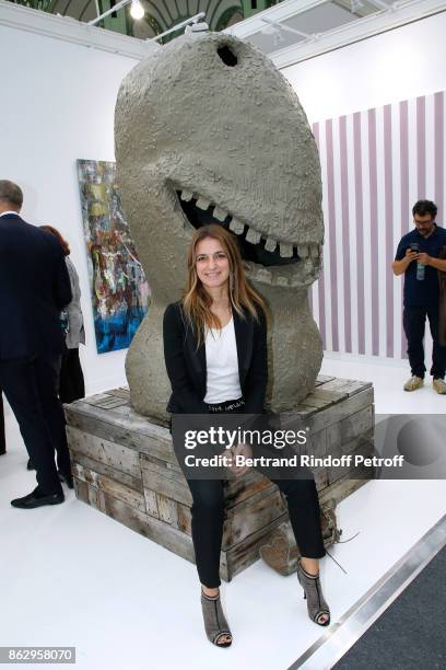 Actress Joana Preiss attends the FIAC 2017 - International Contemporary Art Fair : Press Preview at Le Grand Palais on October 18, 2017 in Paris,...