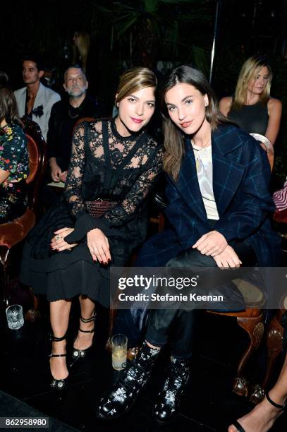 Selma Blair and Rainey Qualley at H&M x ERDEM Runway Show & Party at The Ebell Club of Los Angeles on October 18, 2017 in Los Angeles, California.