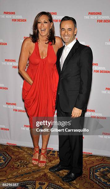 Designer Donna Karan and Calvin Klein's creative director Francisco Costa attend the Parsons the New School for Design 2009 Fashion Benefit at...