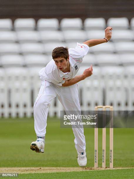 Chris Woakes of England in action during day one of the Tour match between England Lions and the West Indies on April 30, 2009 in Derby, England.