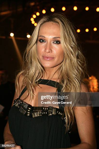 Presenter Erika Heynatz poses at the Sass & Bide event on day four of Rosemount Australian Fashion Week Spring/Summer 2009/10 on April 30, 2009 in...