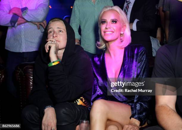 Nats Getty and Gigi Gorgeous at Justin Tranter And GLAAD Present 'Believer' Spirit Day Concert at Sayer's Club on October 18, 2017 in Los Angeles,...