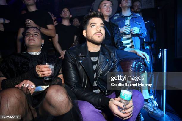 Adam Lambert at Justin Tranter And GLAAD Present 'Believer' Spirit Day Concert at Sayer's Club on October 18, 2017 in Los Angeles, California.