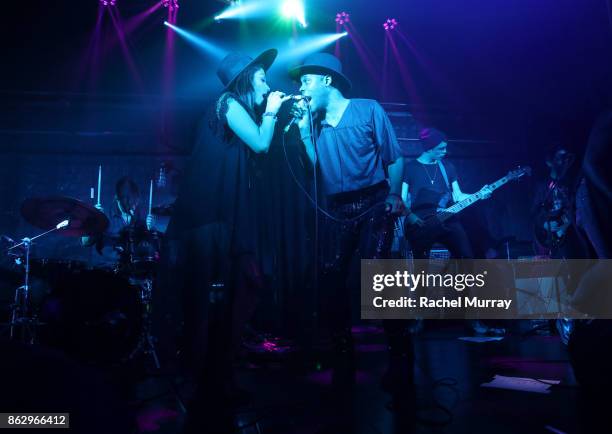 Carly Rae Jepsen performs at Justin Tranter And GLAAD Present 'Believer' Spirit Day Concert at Sayer's Club on October 18, 2017 in Los Angeles,...