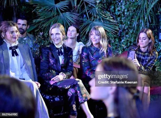 Ana de Armas, Sylvia Hoeks and Jamie King at H&M x ERDEM Runway Show & Party at The Ebell Club of Los Angeles on October 18, 2017 in Los Angeles,...