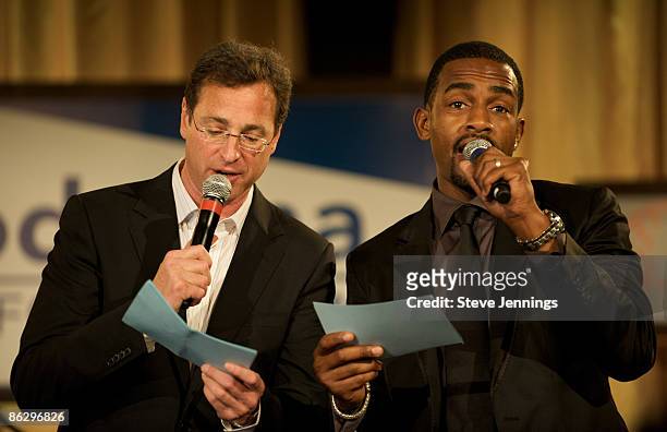 Comedians Bob Saget and Bill Bellamy attend The Scleroderma Research Foundation's "Cool Comedy - Hot Cuisine" at San Francisco Palace Hotel on April...
