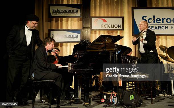 Comedian Dana Carvey at the piano at The Scleroderma Research Foundation's "Cool Comedy - Hot Cuisine" at San Francisco Palace Hotel on April 29,...
