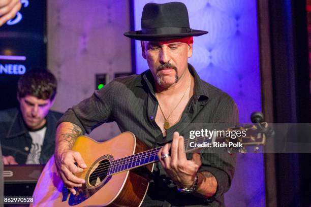 Dave Kushner performs on stage with the Hellcat Saints at An Evening With Rhonda's Kiss Charity at Beauty & Essex on October 18, 2017 in Los Angeles,...