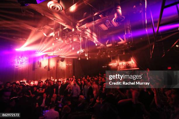 Justin Tranter performs during 'Believer' Spirit Day Concert presented by Justin Tranter and GLAAD at Sayer's Club on October 18, 2017 in Los...